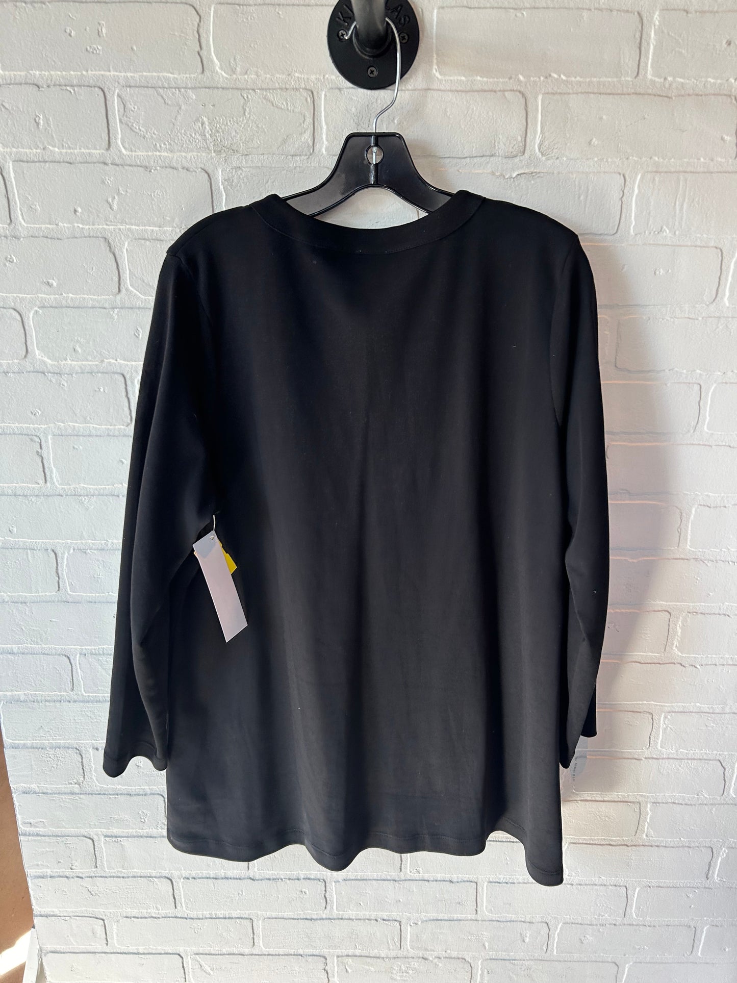 Top Long Sleeve By Chicos In Black, Size: L