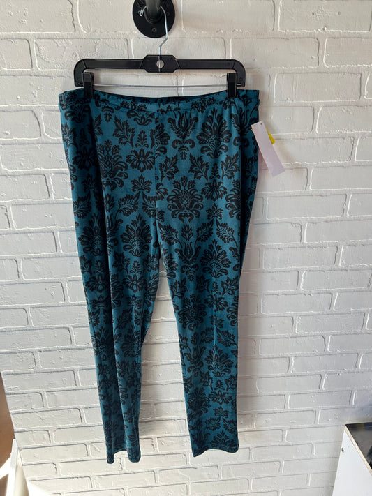 Pants Lounge By Chicos In Black & Blue, Size: 12