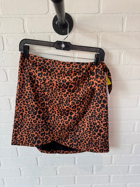 Skirt Mini & Short By Gianni Bini In Black & Orange, Size: 4