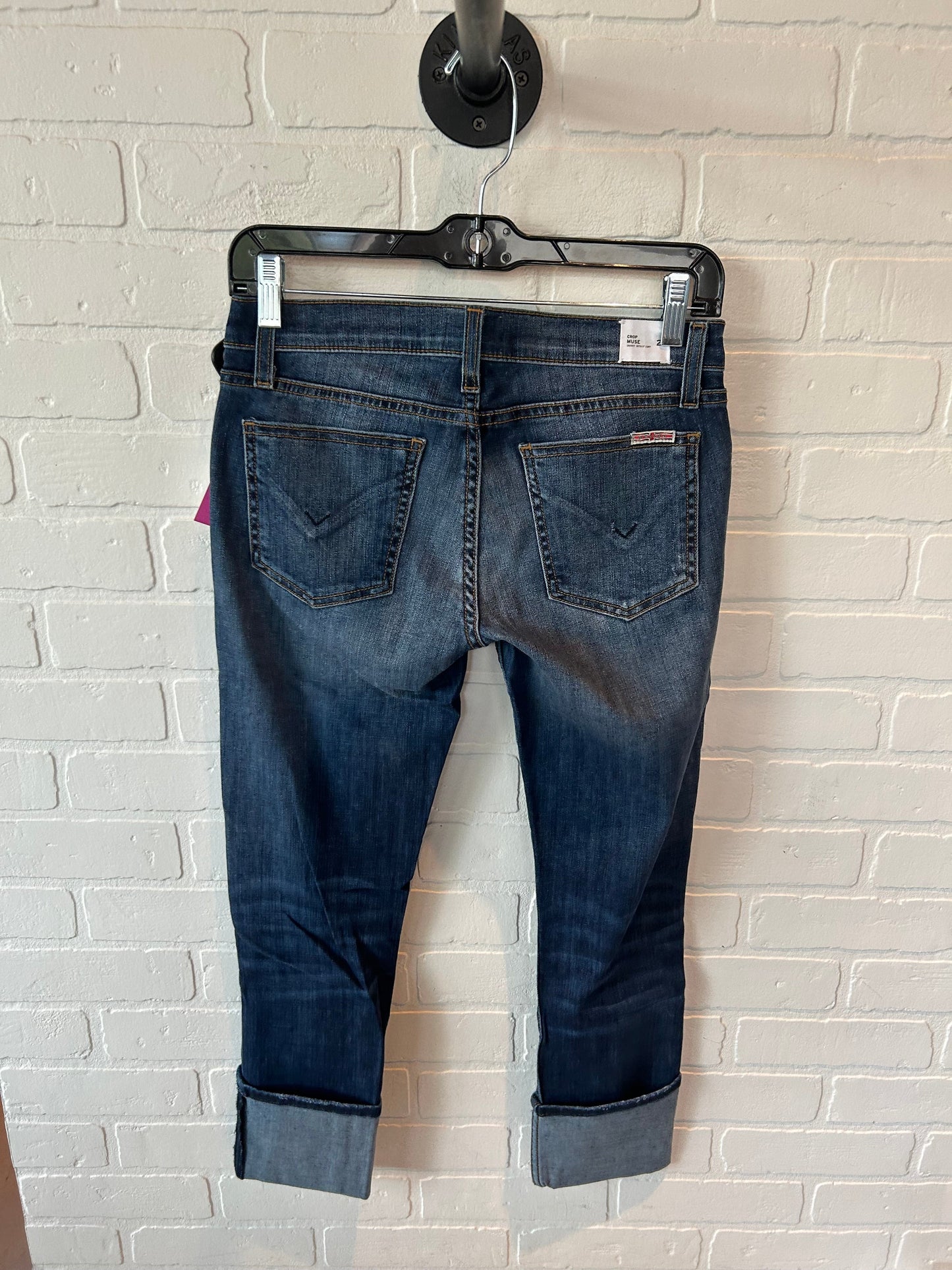 Jeans Cropped By Hudson In Blue Denim, Size: 2