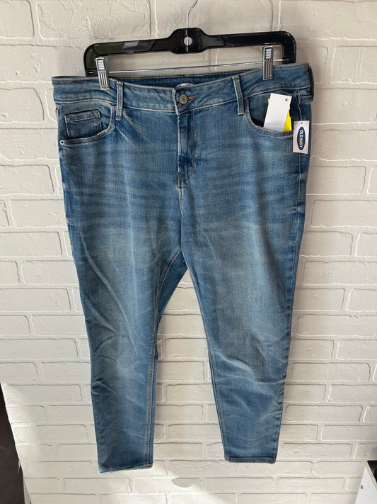 Jeans Skinny By Old Navy In Blue Denim, Size: 14