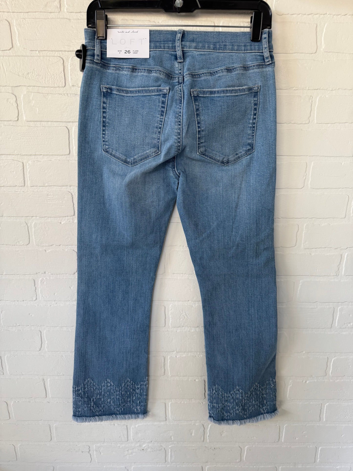 Jeans Flared By Loft In Blue Denim, Size: 2