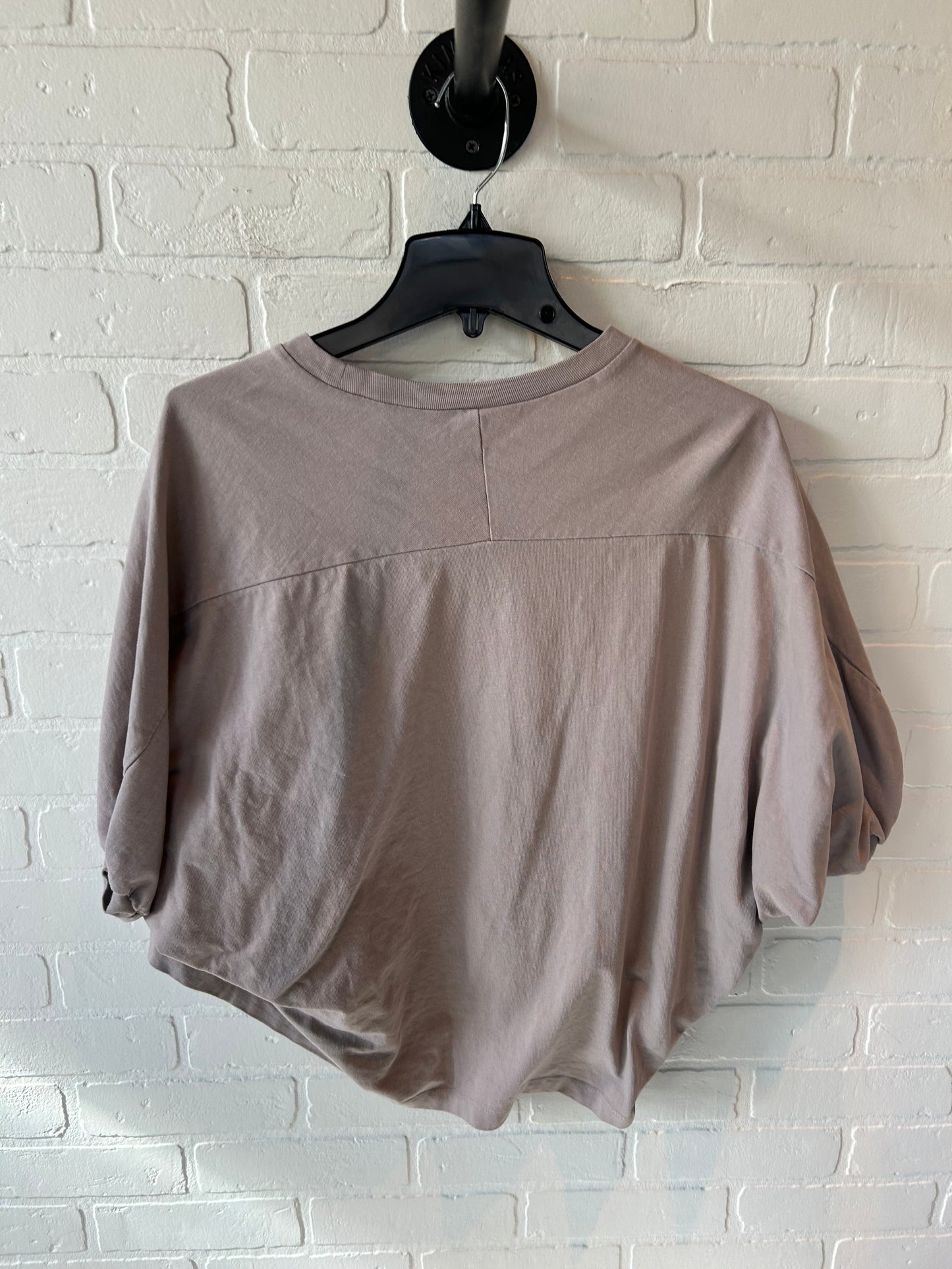 Top Short Sleeve By Zara In Tan, Size: M