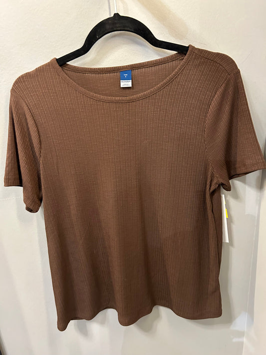 Top Short Sleeve Basic By Old Navy In Brown, Size: S