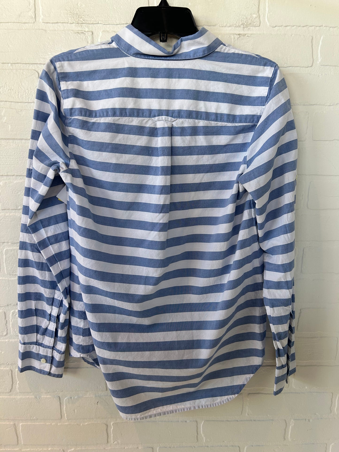 Top Long Sleeve By J. Crew In Blue & White, Size: M