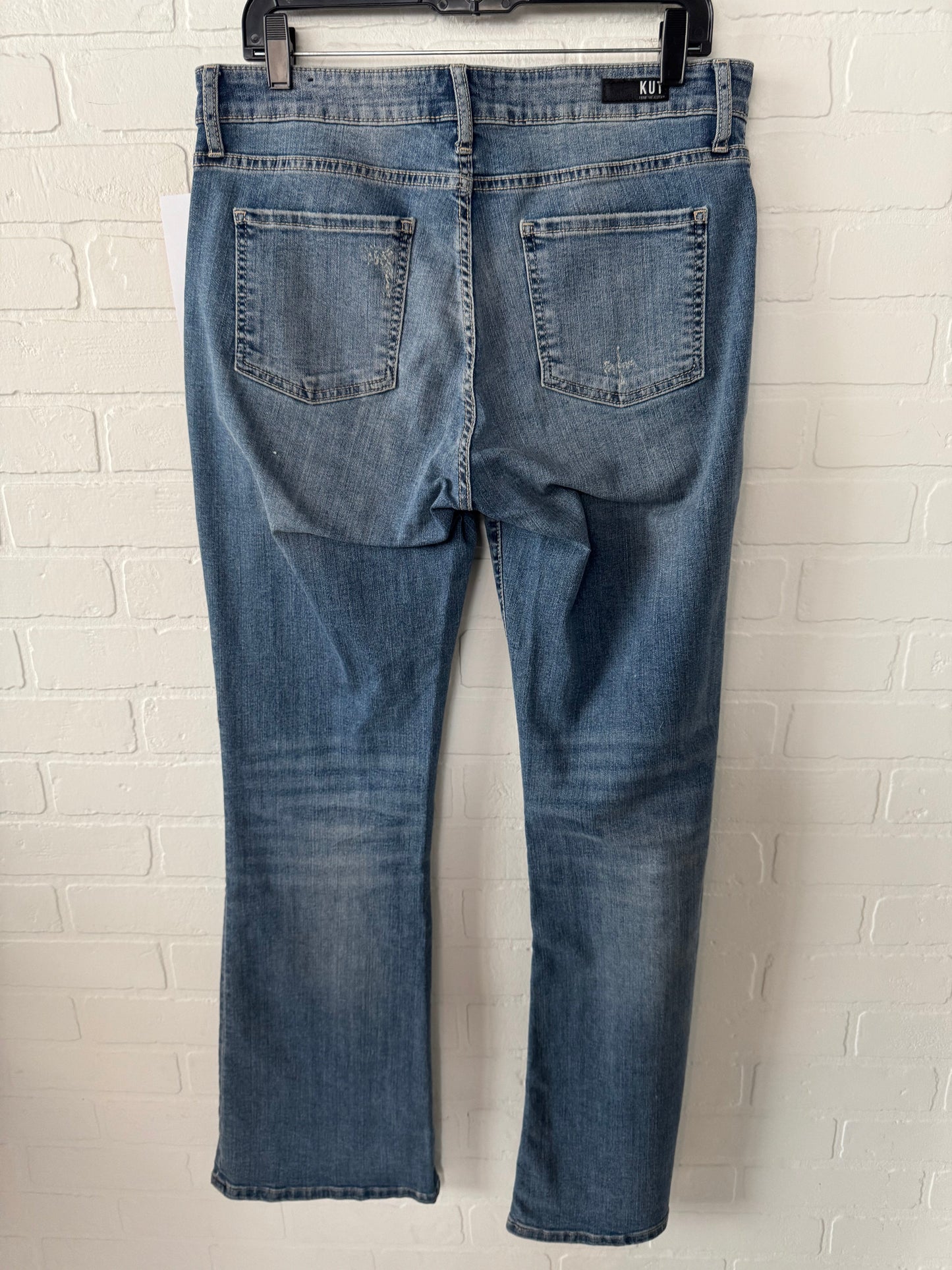 Jeans Flared By Kut In Blue Denim, Size: 10