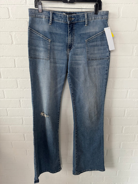 Jeans Flared By Kut In Blue Denim, Size: 10