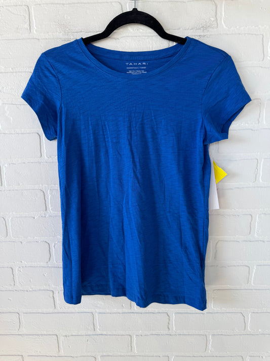 Top Short Sleeve Basic By Tahari By Arthur Levine In Blue, Size: Xs