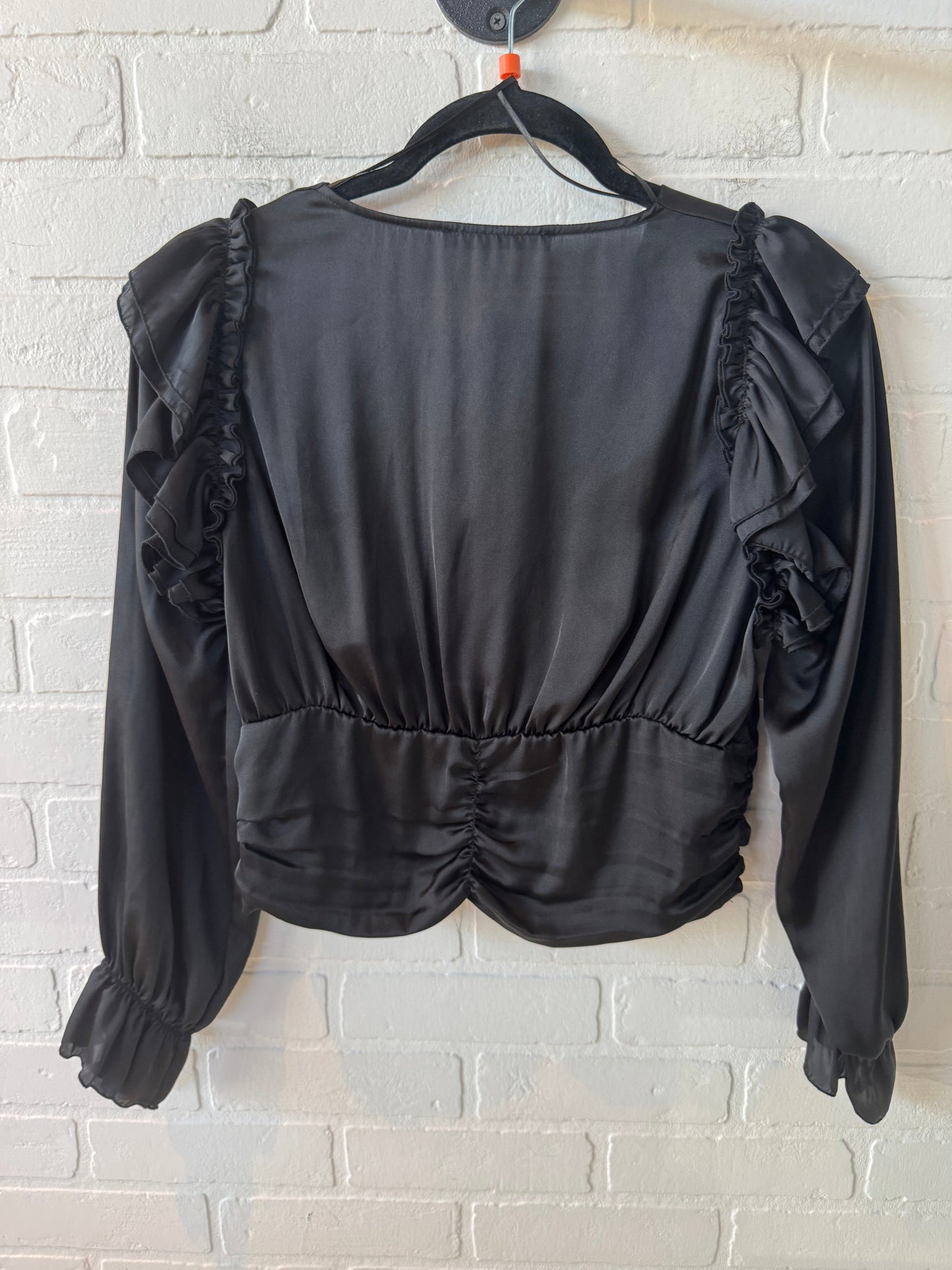 Top Long Sleeve By Zara In Black, Size: M