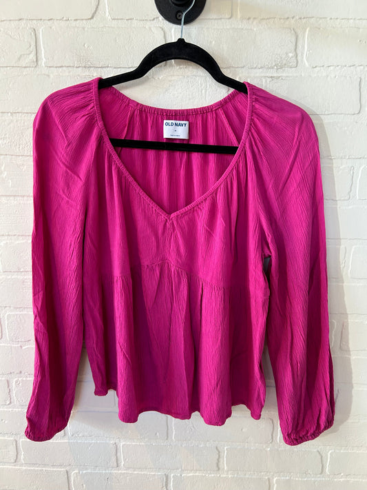 Top Long Sleeve By Old Navy In Pink, Size: M