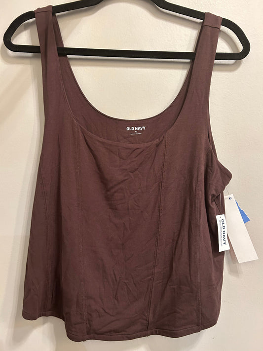 Top Sleeveless By Old Navy In Brown, Size: Xl