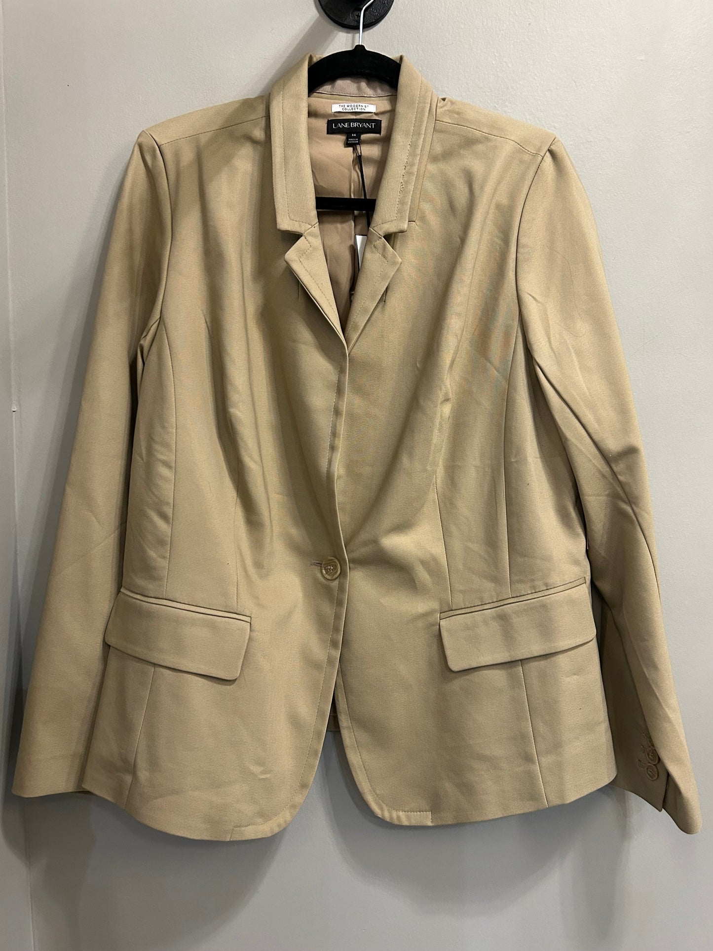 Blazer By Lane Bryant In Tan, Size: Xl