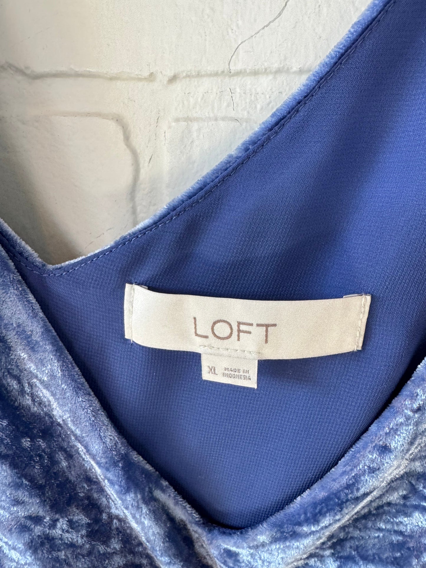 Top Sleeveless By Loft In Blue, Size: Xl