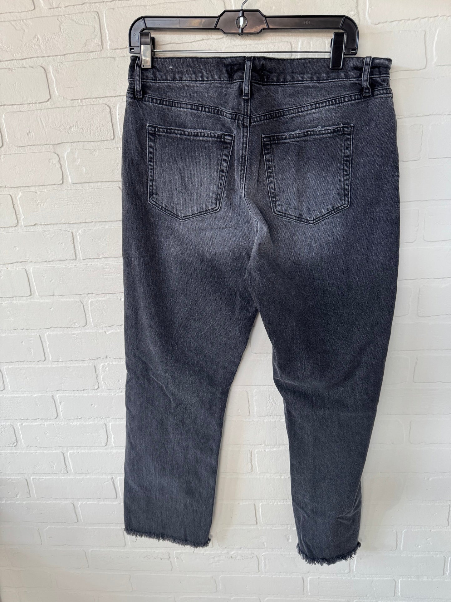 Jeans Cropped By Loft In Black Denim, Size: 10