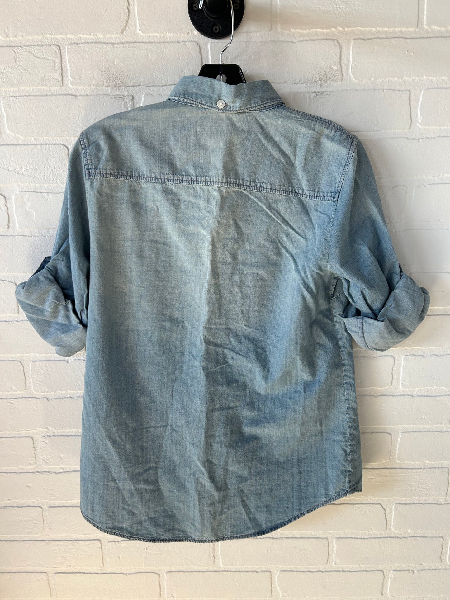 Top Long Sleeve By J. Crew In Blue Denim, Size: S