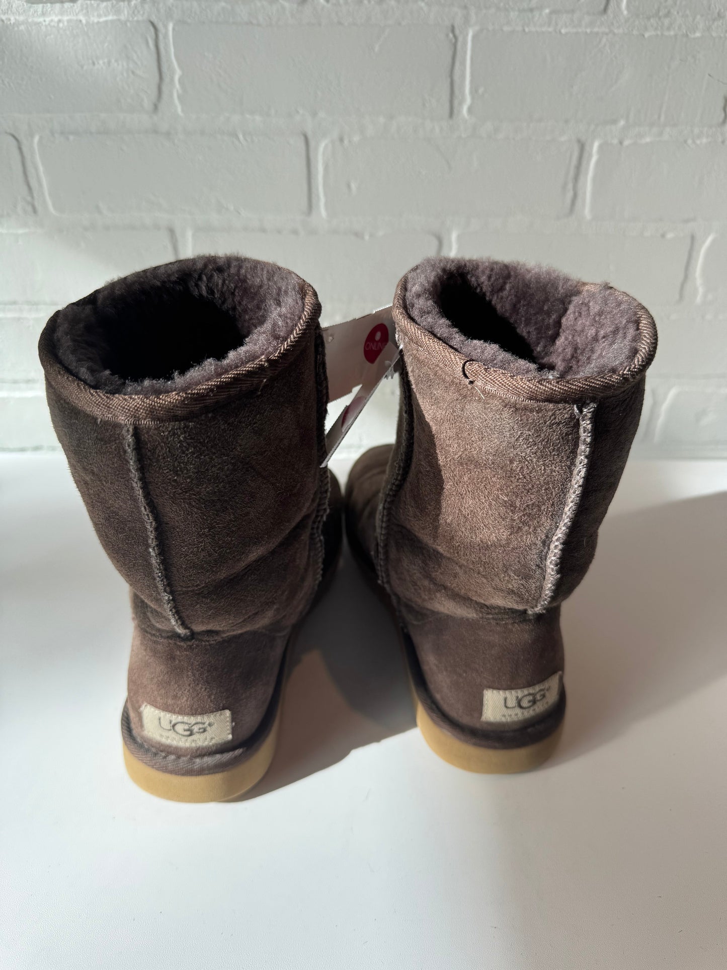 Boots Designer By Ugg In Brown, Size: 6