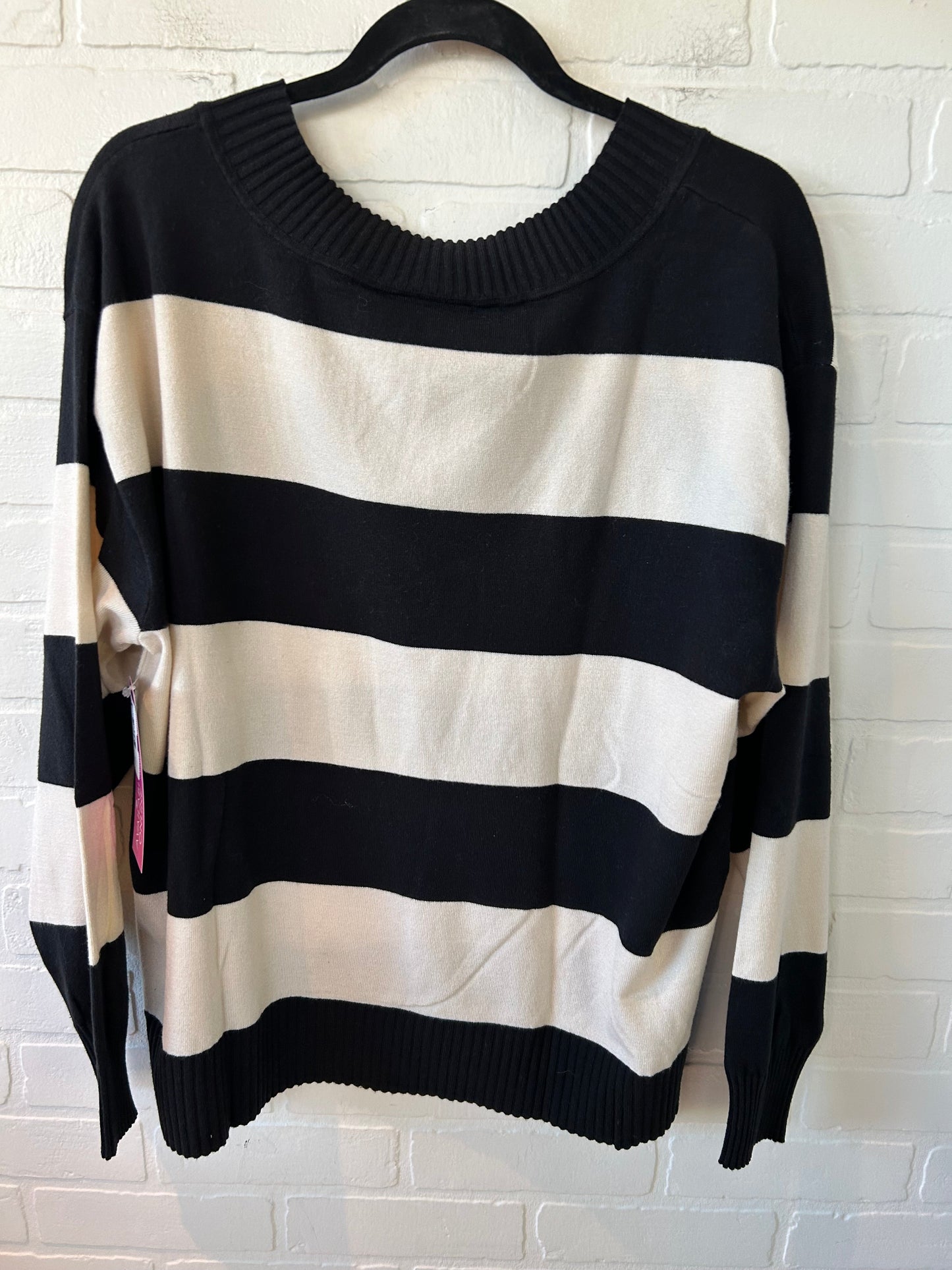 Sweater By Lane Bryant In Black & Cream, Size: 1x