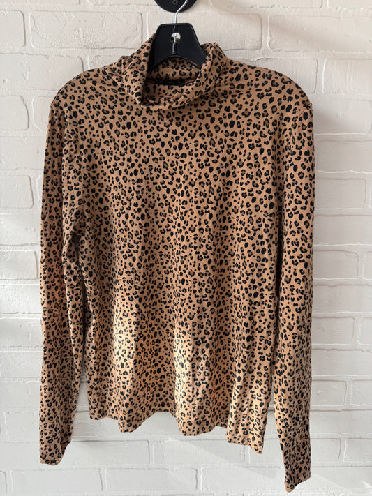 Top Long Sleeve By J. Crew In Animal Print, Size: Xl