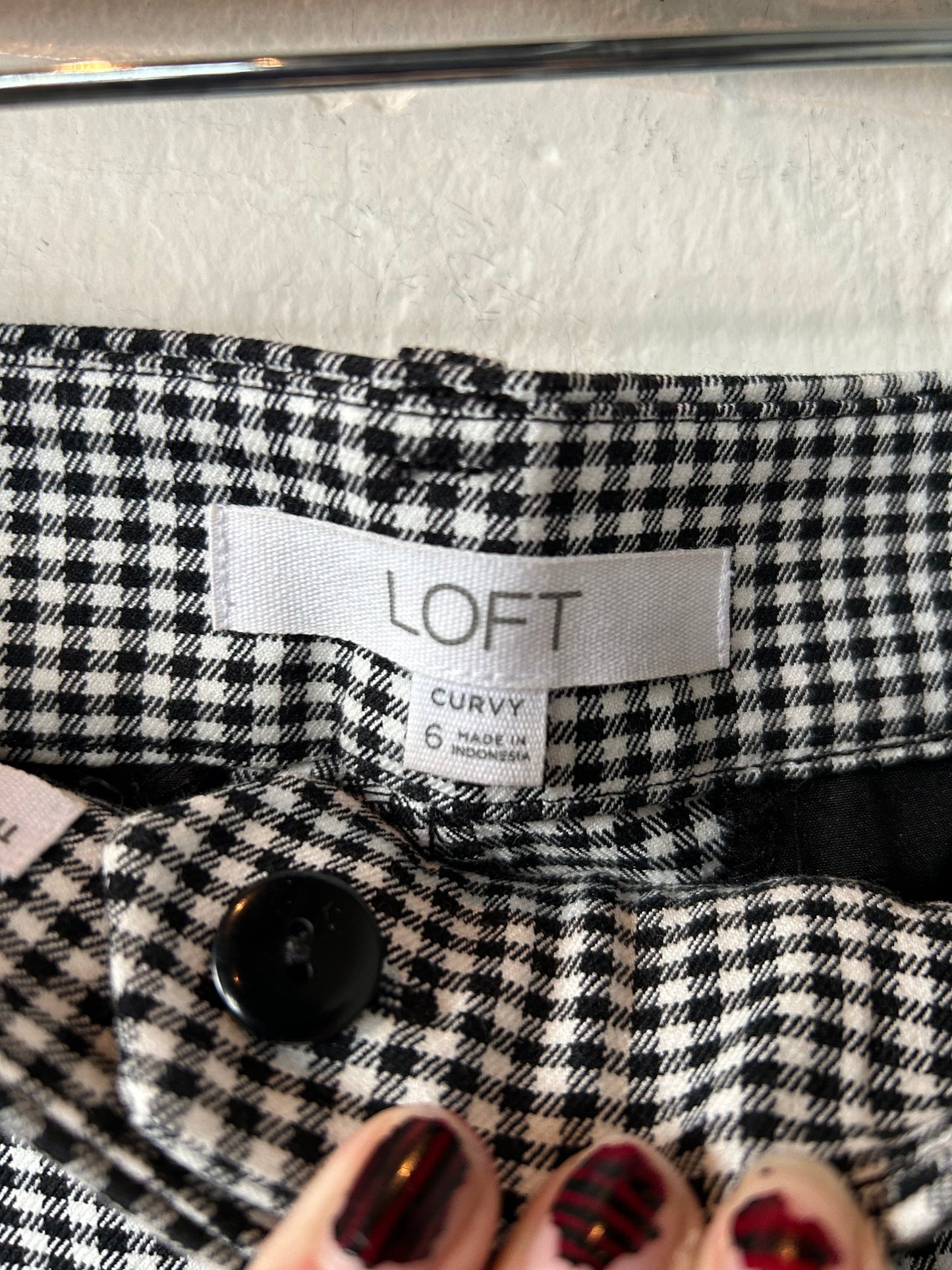 Pants Dress By Loft In Black & White, Size: 6