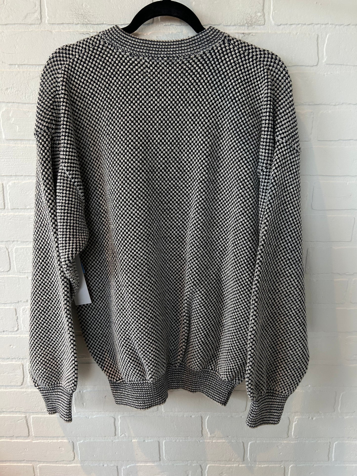 Sweater By Croft And Barrow In Black & White, Size: L