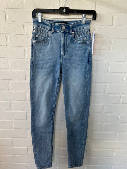 Jeans Skinny By Express In Blue Denim, Size: 0