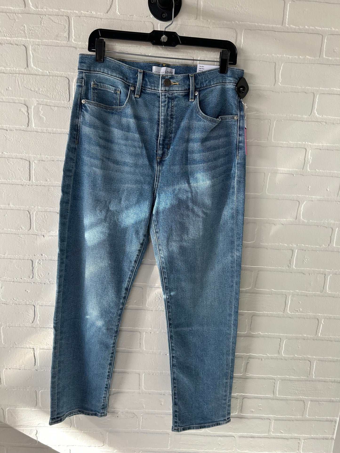 Jeans Straight By Loft In Blue Denim, Size: 8