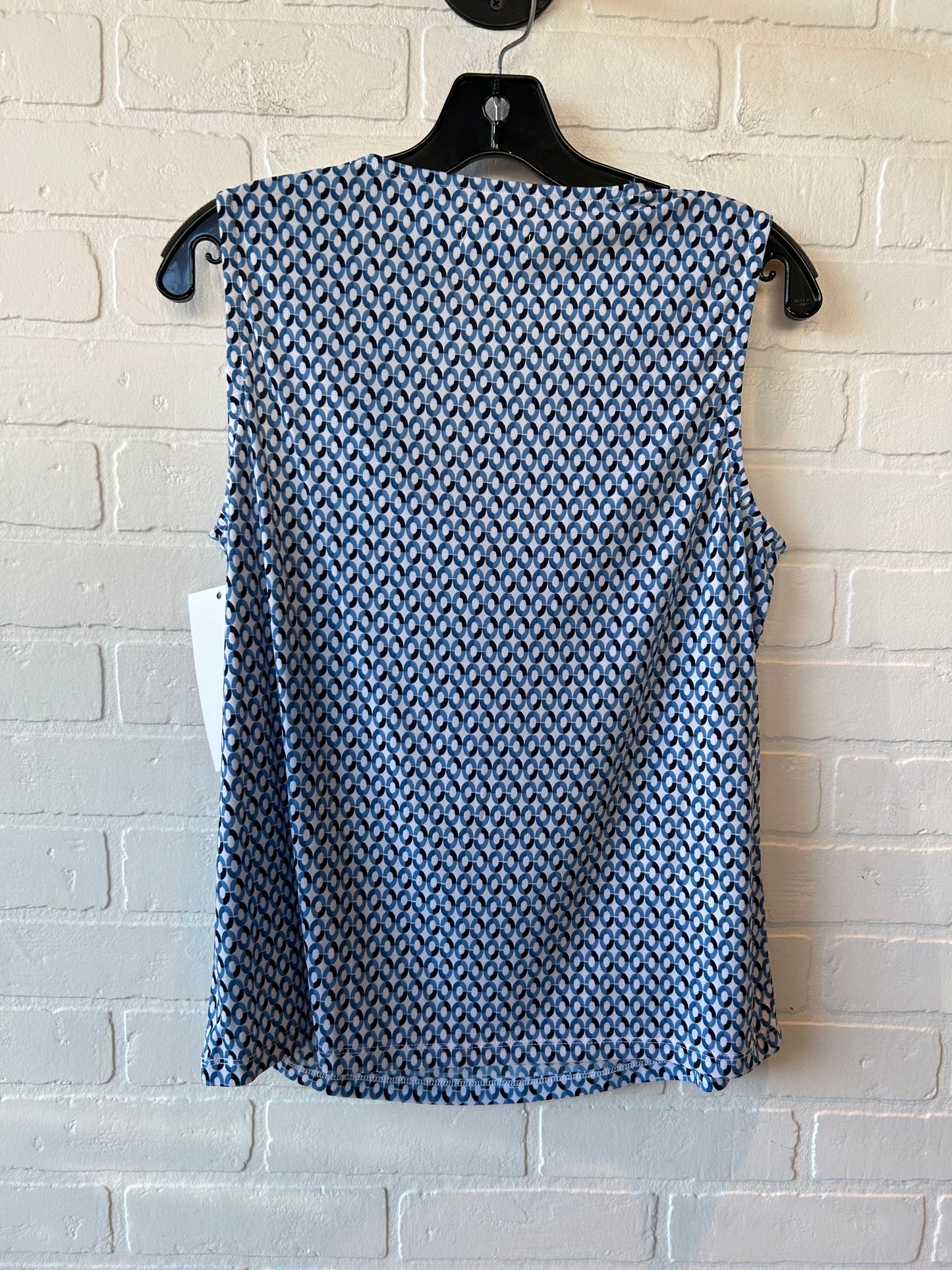 Top Sleeveless By Charter Club In Blue & White, Size: L