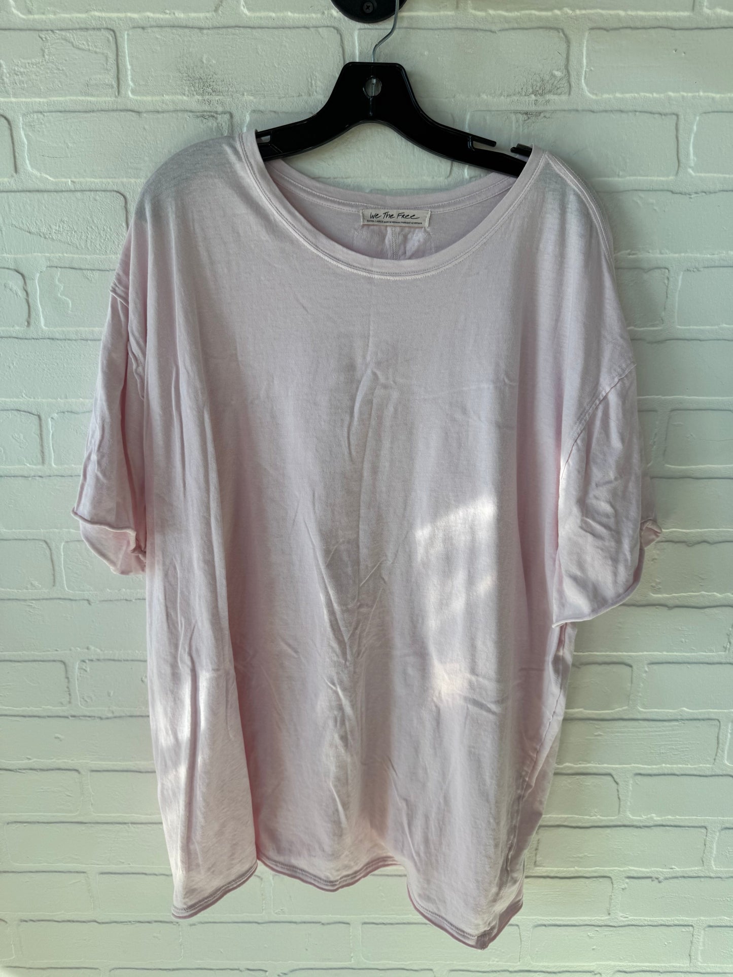 Top Short Sleeve By We The Free In Pink, Size: Xl