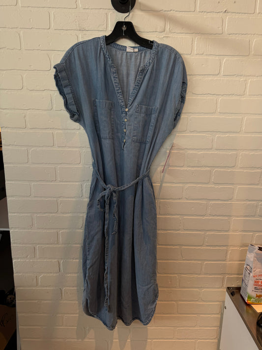 Dress Casual Midi By Gap In Blue, Size: S