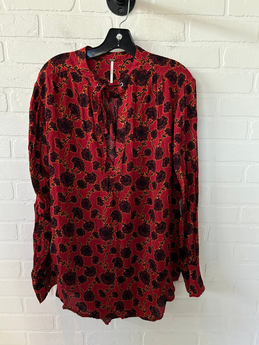 Top Long Sleeve By Free People In Red, Size: M