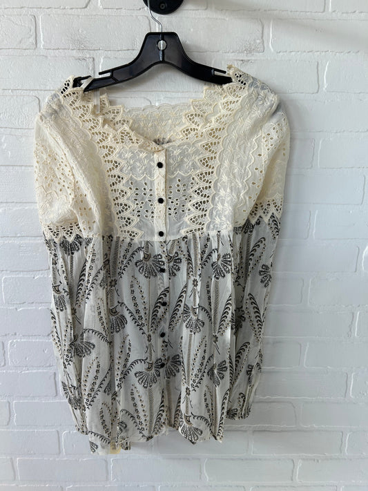 Top Long Sleeve By Floreat In Cream, Size: Xs