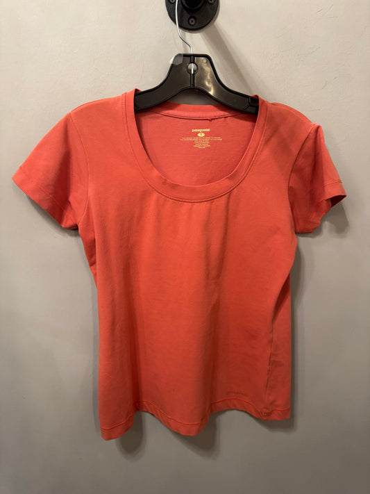 Top Short Sleeve Basic By Patagonia In Orange, Size: S