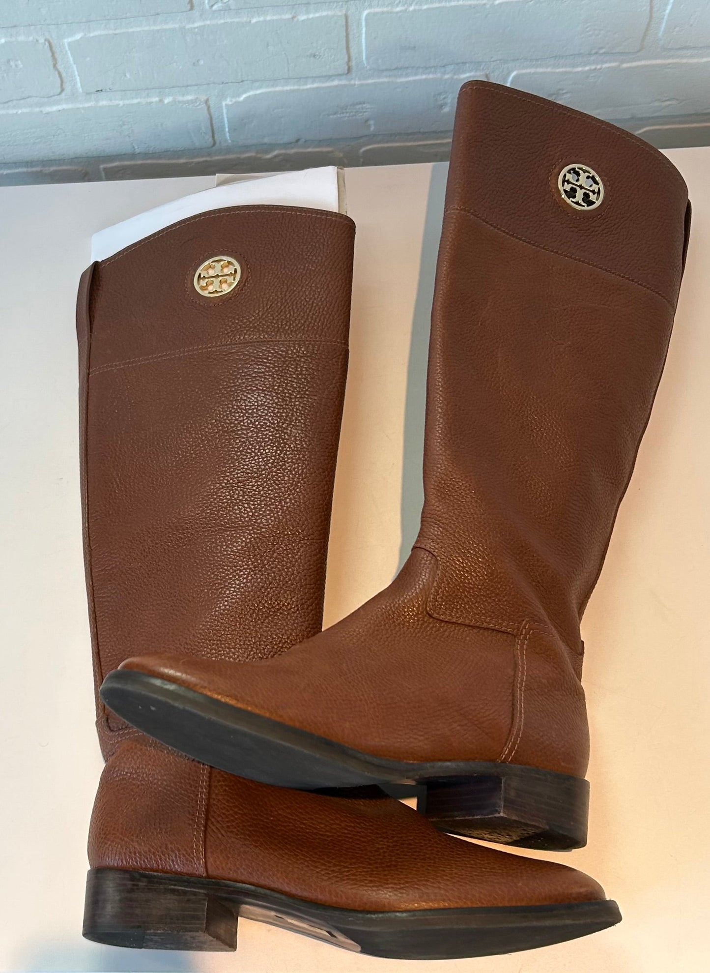 Boots Designer By Tory Burch In Brown, Size: 9