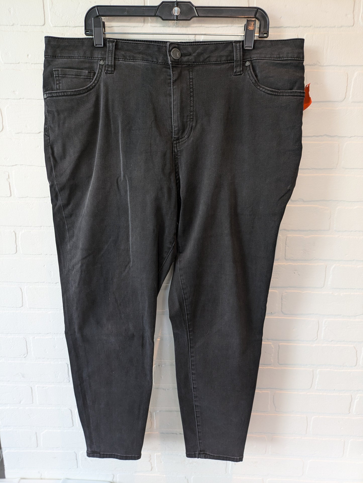 Black Denim Jeans Skinny Kut, Size 16