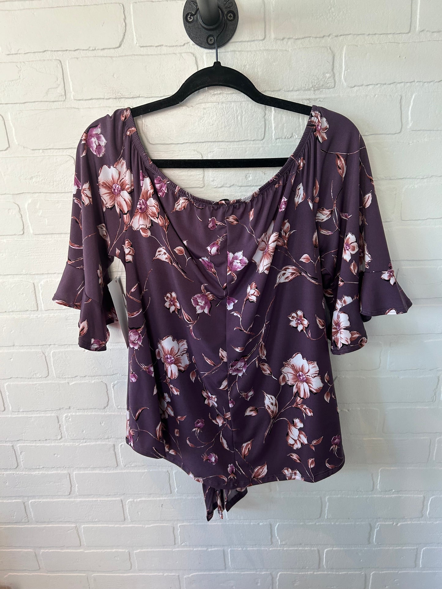 Top 3/4 Sleeve By White Birch In Purple, Size: M