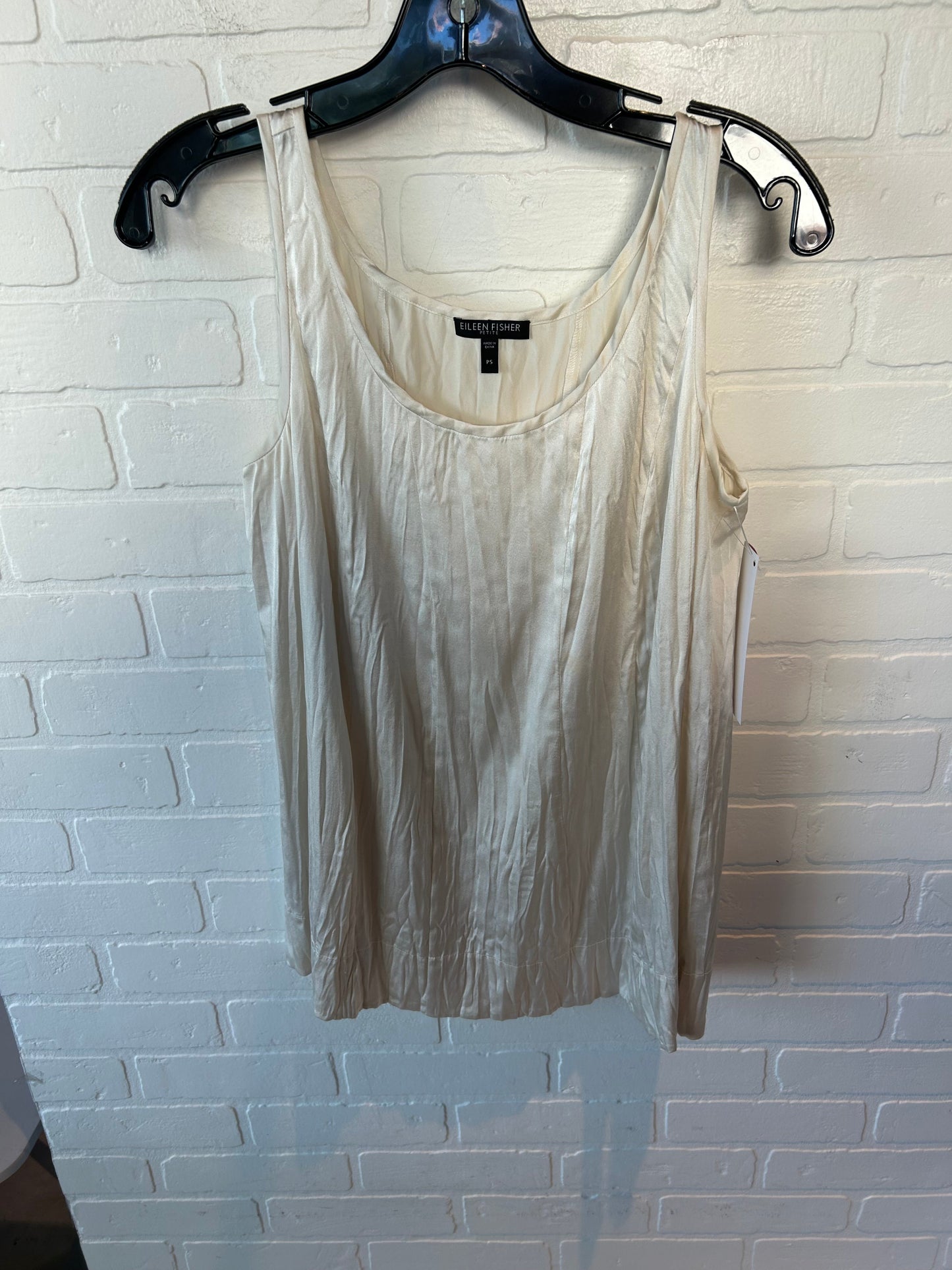 Top Sleeveless By Eileen Fisher In Ivory, Size: S