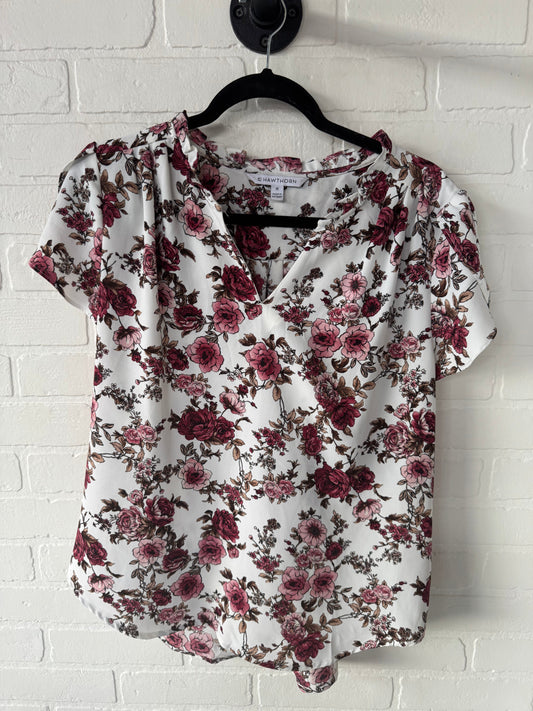 Top Short Sleeve By 41 Hawthorn In Red & White, Size: M