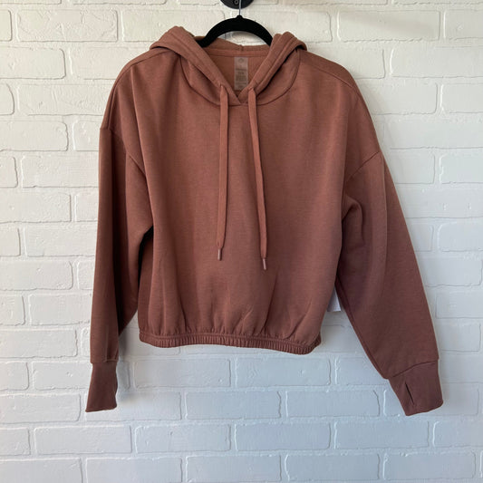 Sweatshirt Hoodie By AURA In Brown, Size: L