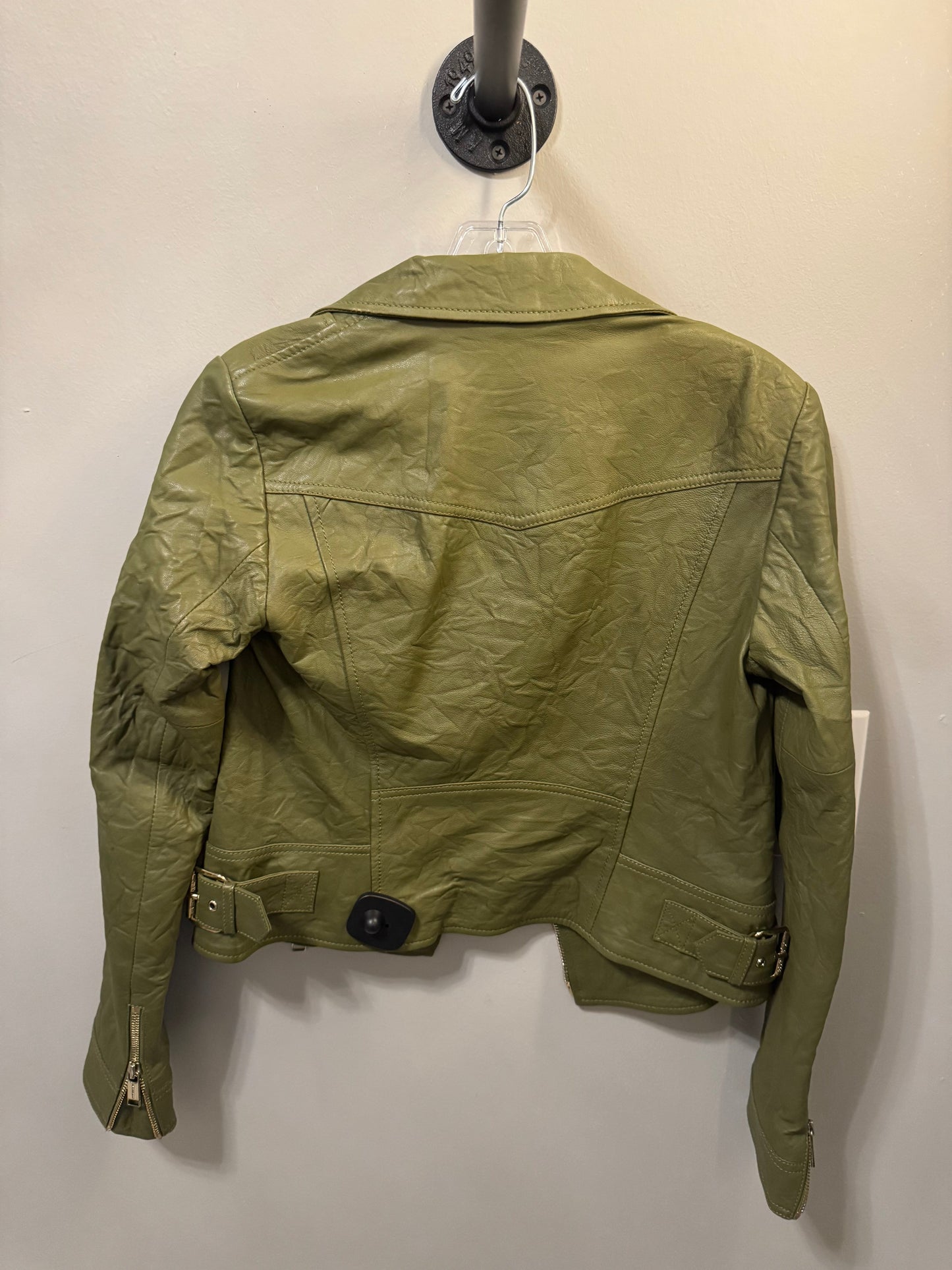 Jacket Leather By Michael By Michael Kors In Green, Size: Xs