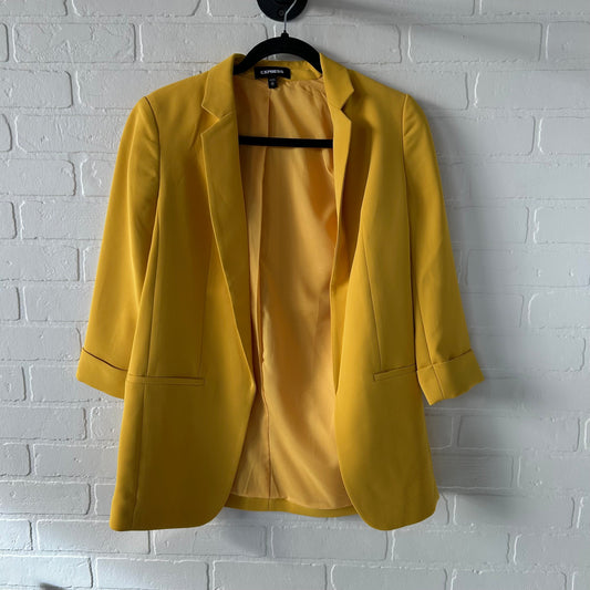 Blazer By Express In Yellow, Size: Xs