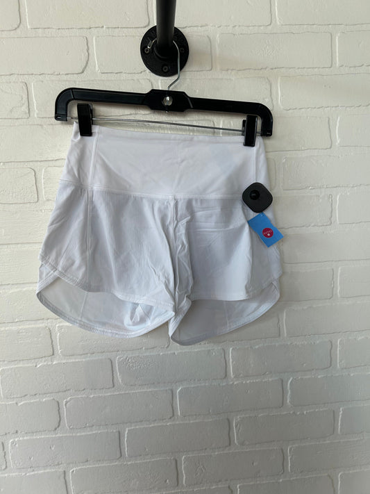 Athletic Shorts By Lululemon In White, Size: 2