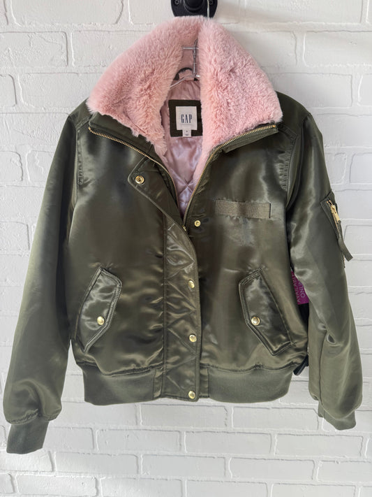 Jacket Puffer & Quilted By Gap In Green & Pink, Size: S