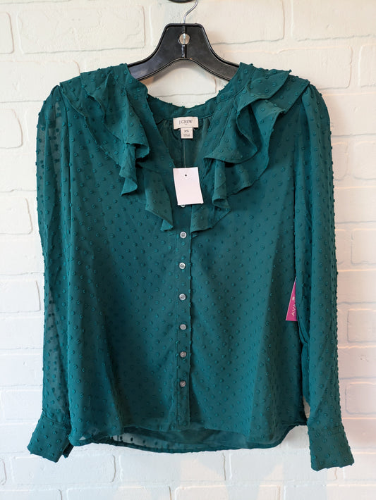 Green Top Long Sleeve J. Crew, Size Xs