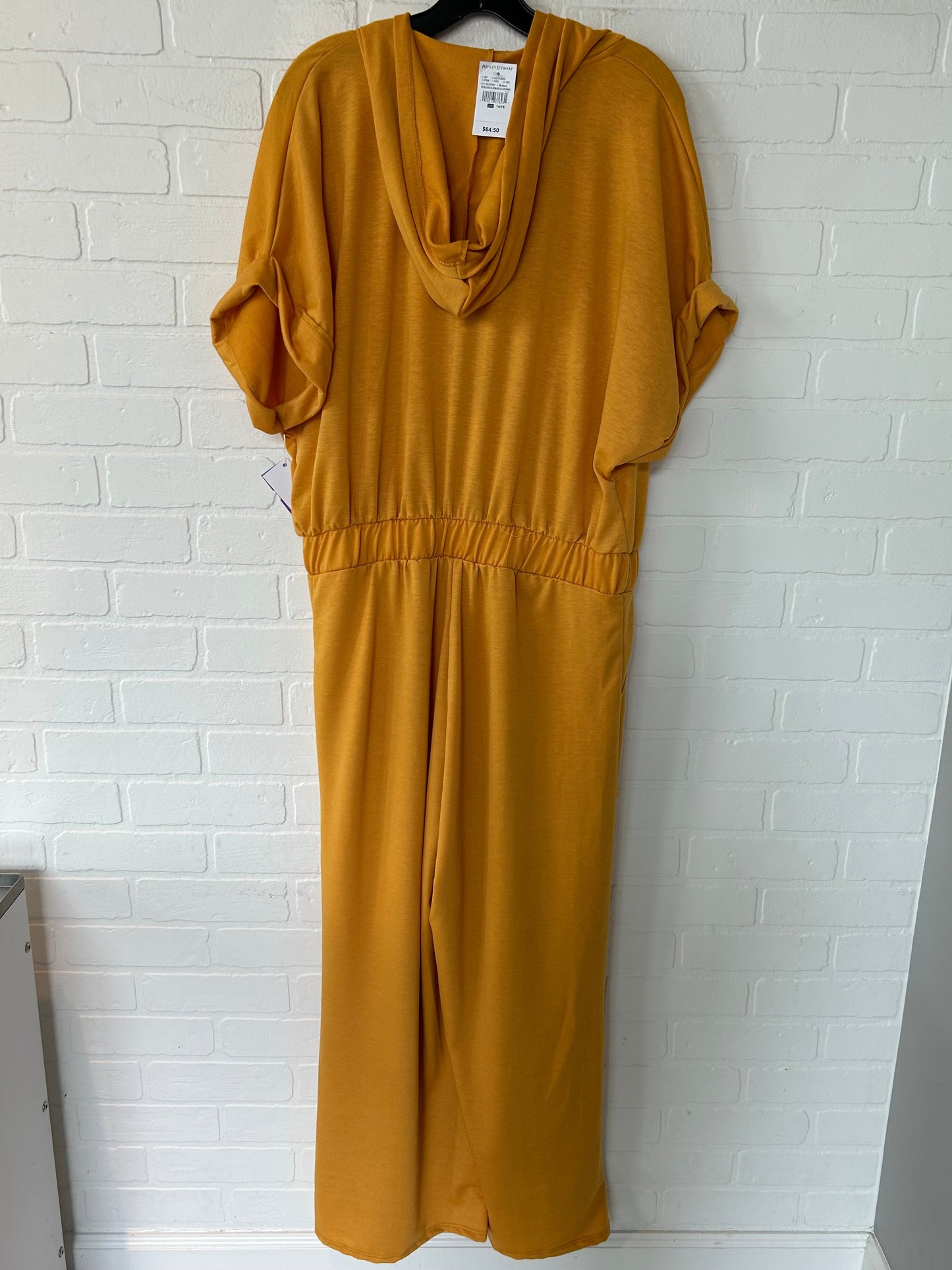 Yellow Jumpsuit Ashley Stewart, Size Xl