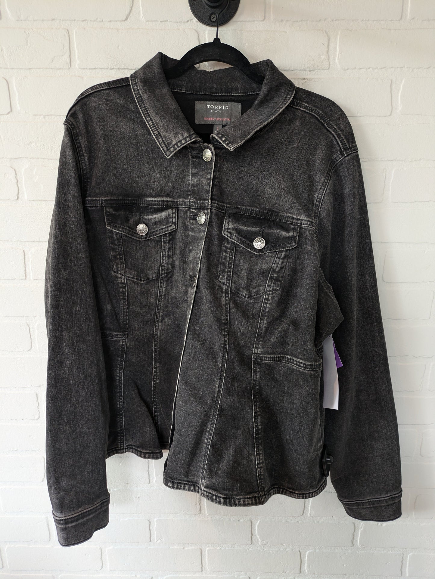 Black Denim Jacket Denim Torrid, Size 2x