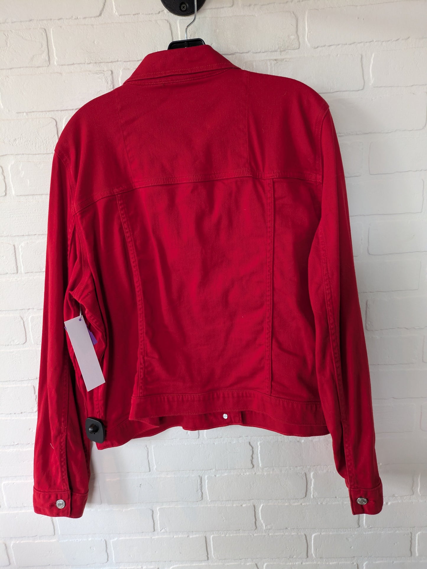 Red Denim Jacket Designer Michael Kors, Size Xxl