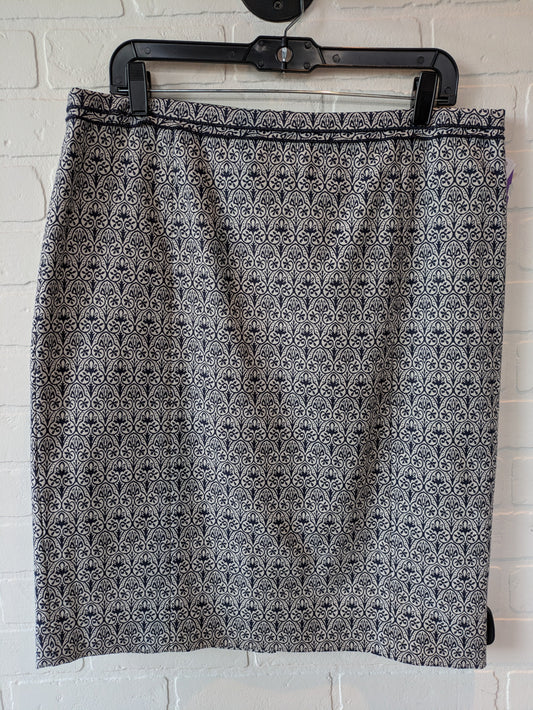 Blue & White Skirt Designer Tory Burch, Size 12