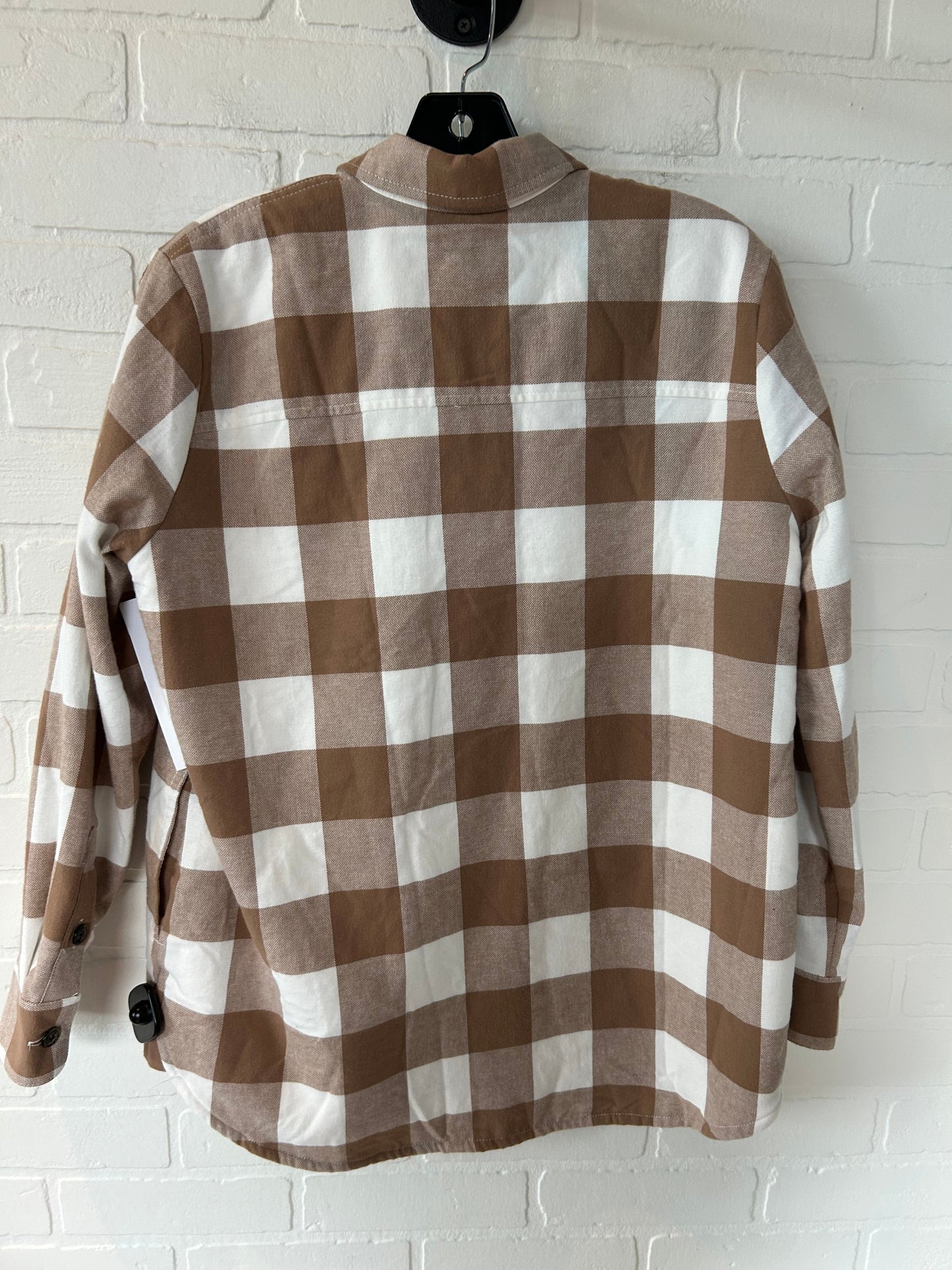 Brown & White Jacket Shirt J. Crew, Size Xs