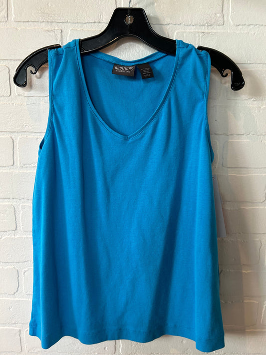 Blue Top Sleeveless Basic Chicos, Size L