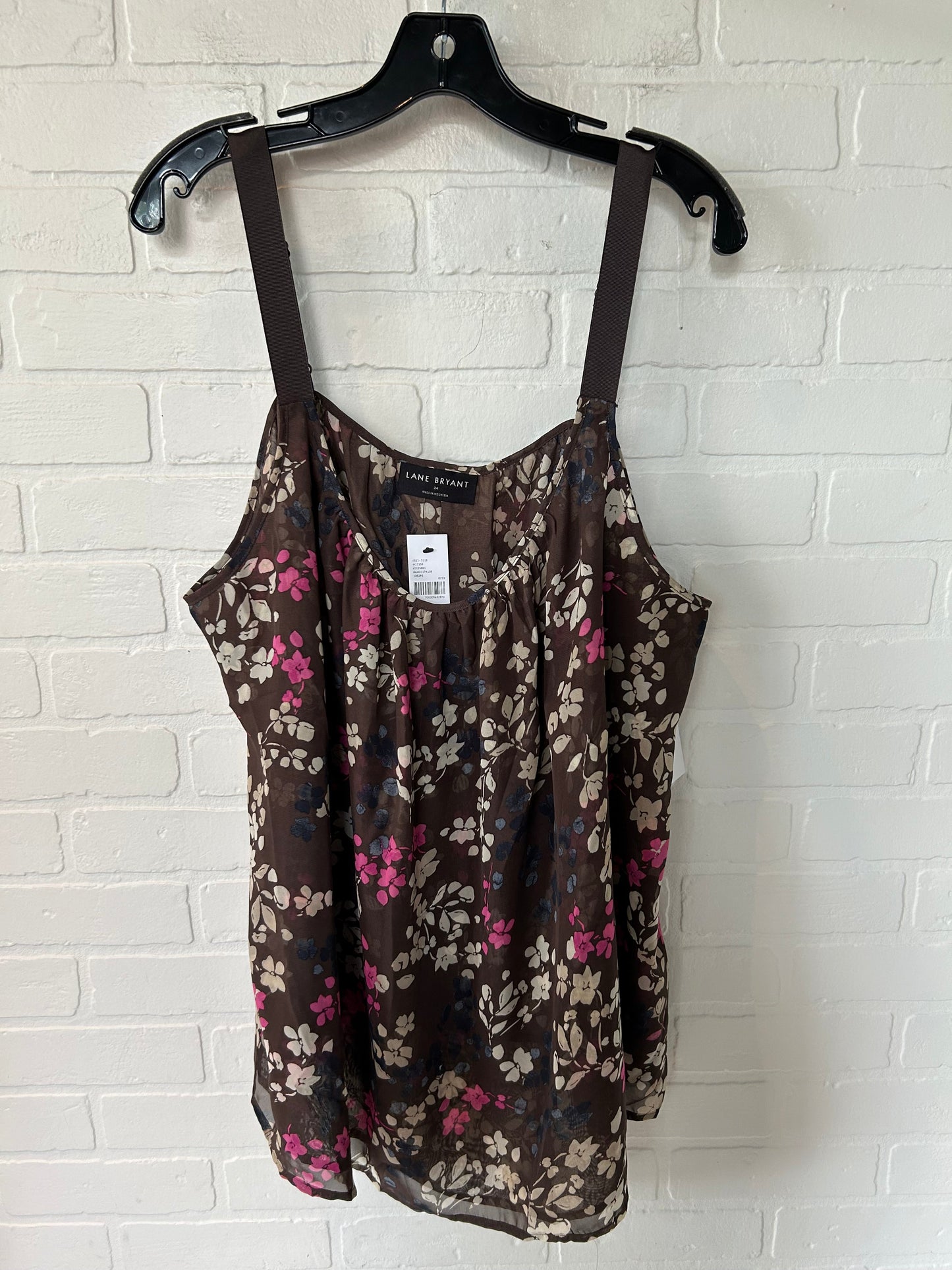 Brown Top Sleeveless Lane Bryant, Size 3x